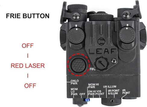 Airsoft A2 Laser Sight with QD Quick Release Mount for 20mm Picatinny Rail, Tactical Aiming Red Laser with 2.5mm Plug Remote Pressure Switch in Kuwait