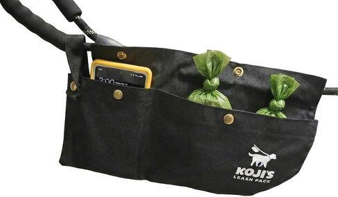 Koji's Leash Pack with Buttons - Dog Poop Bag Carrier, Attaches to Leash, Holds New and Used Bags and Phone in Saudi Arabia