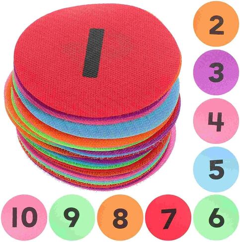 2sets 36Pcs Numbered Carpet Markers Self-Adhesive Number Labels Number Stickers Home Office Identification Labels (Random Color) in Kuwait