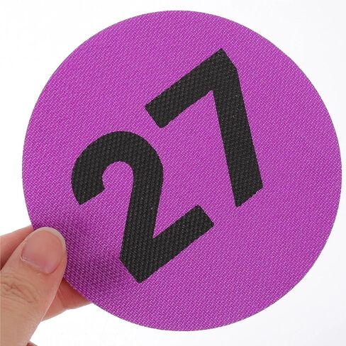 2sets 36Pcs Numbered Carpet Markers Self-Adhesive Number Labels Number Stickers Home Office Identification Labels (Random Color) in Kuwait