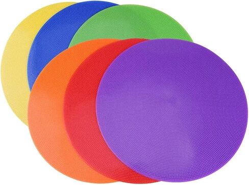 12Pcs Round Rubber Sports Marker Poly Vinyl Spot Markers Drills Training Football Basketball Speed Agility Training 9 in in Kuwait