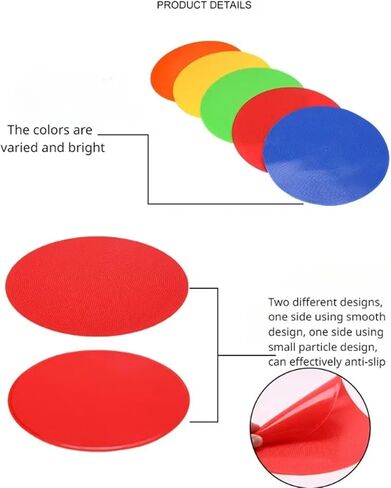 12Pcs Round Rubber Sports Marker Poly Vinyl Spot Markers Drills Training Football Basketball Speed Agility Training 9 in in Kuwait