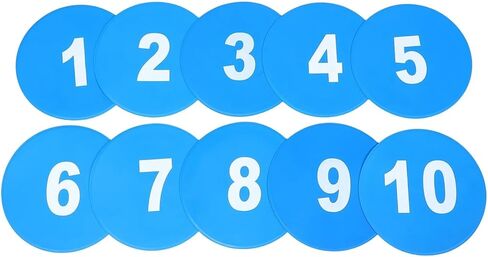 10pcs Football Training Markers 23Cm Numbered Spot Discs Non-Slip Flat Agility Dots for Soccer Basketball Drills Floor Training in Kuwait