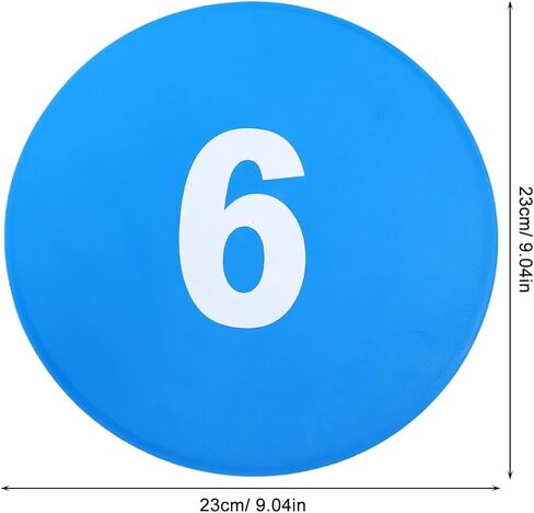 10pcs Football Training Markers 23Cm Numbered Spot Discs Non-Slip Flat Agility Dots for Soccer Basketball Drills Floor Training in Kuwait