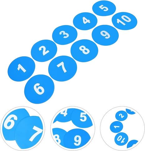 10pcs Football Training Markers 23Cm Numbered Spot Discs Non-Slip Flat Agility Dots for Soccer Basketball Drills Floor Training in Kuwait