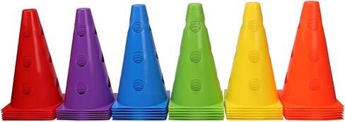 Soccer Cones for Training 24PCS Durable Mark Cones Football Agility Training Sport with Hole in Saudi Arabia