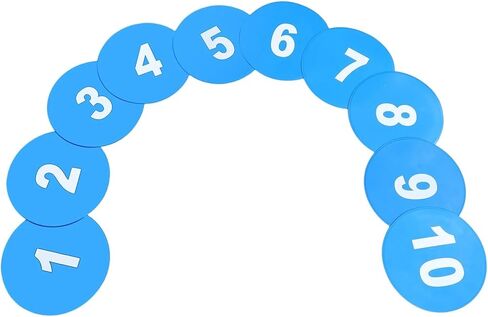 10Pcs Football Field Markers Soccer Discs Flat Cones Numbered Design Antislip Base for Indoor Outdoor Use in Kuwait