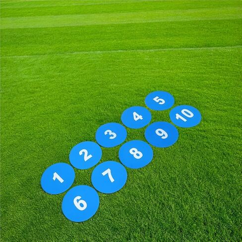 10Pcs Football Field Markers Soccer Discs Flat Cones Numbered Design Antislip Base for Indoor Outdoor Use in Kuwait