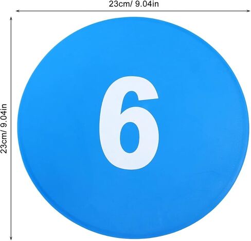 10Pcs Football Field Markers Soccer Discs Flat Cones Numbered Design Antislip Base for Indoor Outdoor Use in Kuwait