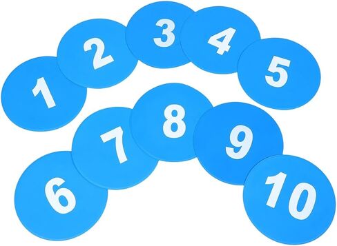 10Pcs Football Field Markers Soccer Discs Flat Cones Numbered Design Antislip Base for Indoor Outdoor Use in Kuwait