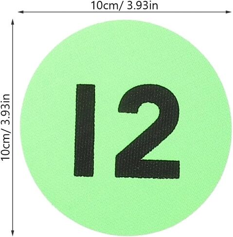 2sets 36Pcs Self-Adhesive Number Stickers Colored Marking Labels for Classroom Floor Office Home Organization and Identification in Kuwait