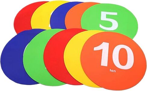 10Pcs/Set Flat Cones Spots Markers Floor Spots Agility Dots Anti Slip Court Marking Gym Accessories for Sports Training Soccer in Kuwait