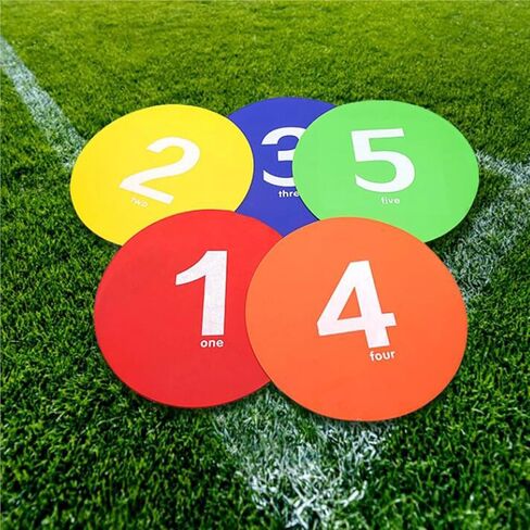 10Pcs/Set Flat Cones Spots Markers Floor Spots Agility Dots Anti Slip Court Marking Gym Accessories for Sports Training Soccer in Kuwait