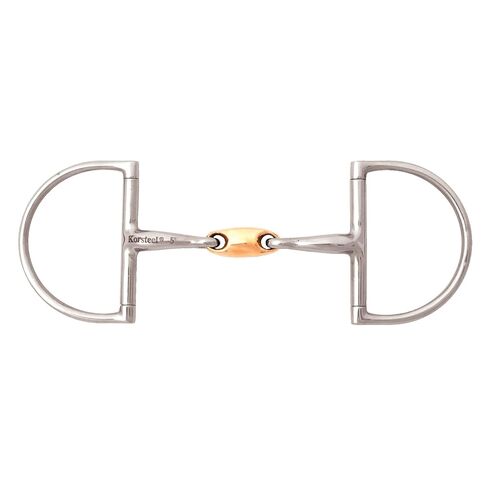 JP Korsteel Stainless Steel Copper Link Hunter Dee Ring Snaffle Bit, 5" in Saudi Arabia