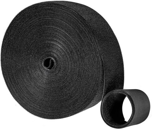 2 in x 25 FT Hook and Loop Straps Heavy Duty, Double Sided Self-Gripping Strips, Reusable Multi-Purpose Wrap Roll for Cable Management Storage and Organization in Saudi Arabia