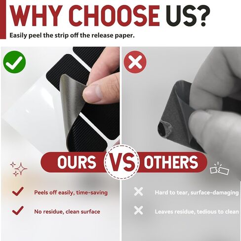 YITTIAN 12 Sets Hook and Loop Strips with Adhesive - Long Rectangles, Short Rectangles and Circles, Wall Adhesive Strips Heavy Duty, Heat-Resistant and Waterproof for Indoor and Outdoor Use in Kuwait