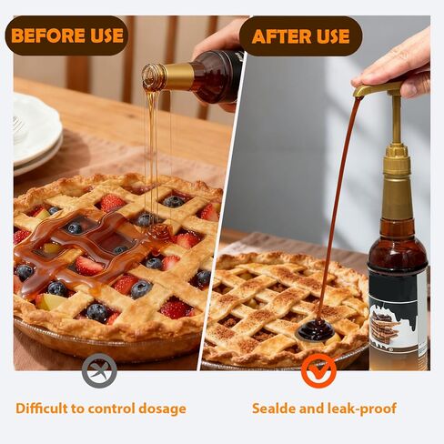 مضخة شراب متوافقة مع سيروفيا، مع توزيع دقيق، مضخة شراب القهوة متوافقة مع سيروفيا، تصميم قابل للقفل، سهلة الاستخدام والتنظيف للسوائل والمعاجين، 4 قطع in Kuwait