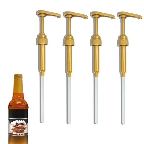 مضخة شراب متوافقة مع سيروفيا، مع توزيع دقيق، مضخة شراب القهوة متوافقة مع سيروفيا، تصميم قابل للقفل، سهلة الاستخدام والتنظيف للسوائل والمعاجين، 4 قطع in Kuwait