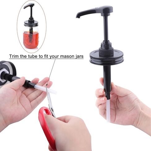 Glass Syrup Sauce Bottle with Dispenser Pump 16 Oz Mason Jar Honey Coffee Syrup Condiment Container Food Grade Airtight & Leak-Proof -2 Set in Kuwait