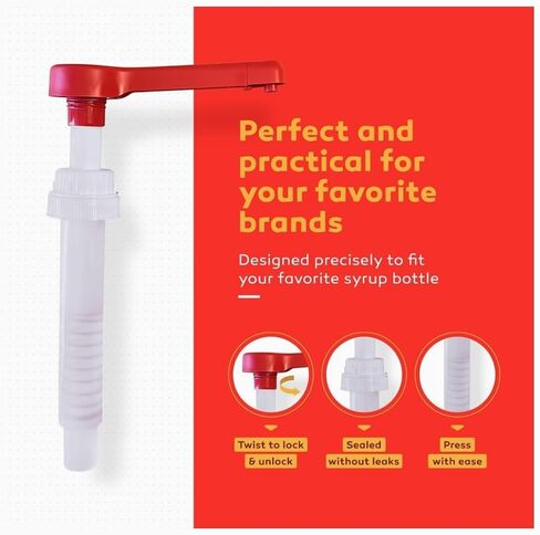 موزع مضخة الصلصة. صلصة فونتانا. Coffee Beverage Syrup (63 oz Bottle) Dispensing Pump Set of 2. Fits Torani and Davinci Sauce Bottle in Saudi Arabia