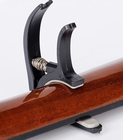 2 PCS Guitar Capo, Acoustic Guitar, Electric Guitar Capo- Banjo and, for Acoustic, Ukulele, Mandolin, Bass, Picks Black Single Handed Capo in Saudi Arabia