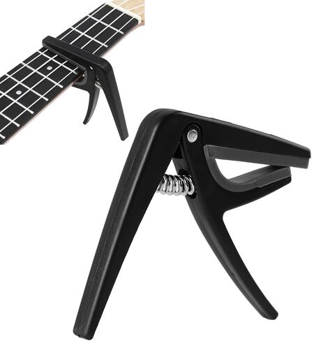 Ukulele Capo with Quick Release - Professional Lightweight No Buzz Clamp for Soprano, Concert, Tenor Ukuleles, Black in Saudi Arabia