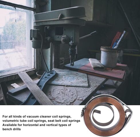 Jeanoko Drill Press Return Spring Durable Steel Feed Coil Spring Assembly for Bench Drill, Durability-Optimized for Horizontal and Vertical Drilling, 2Pcs, Suitable for DIY Enthusiasts in Saudi Arabia