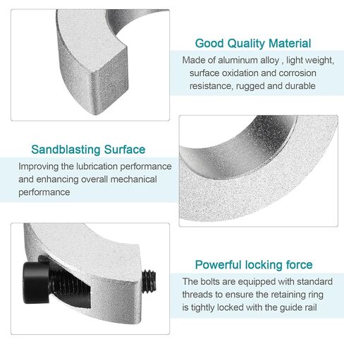 uxcell SBR16 Linear Rail Shaft Stop Collars Silvery 8pcs in Kuwait