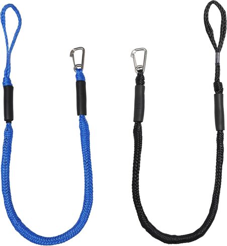Pontoon Boat,Canoe, Power Boat,Kayak,Jet Ski,Shock Absorbing Docking String for Boat,Bungee Dock Line Elastic Mooring Rope with Protective Cover for Docking with Stainless Steel Clip Accessories in Saudi Arabia