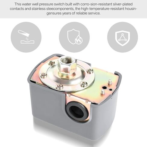 Pressure Switch for Well Pump 40-60 PSI, Water Pressure Switch Adjustable Differential, 1/4" NPT,Automatic Water Pump Switch - 2 Pcs in Kuwait