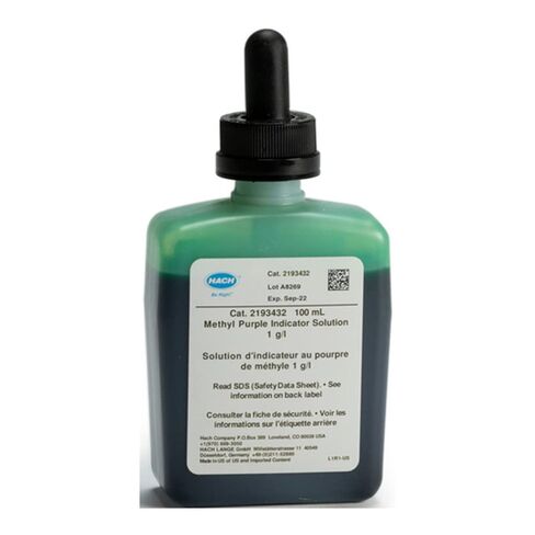 Hach Methyl Purple Indicator Solution, 100 mL MDB, 2193432 in Saudi Arabia