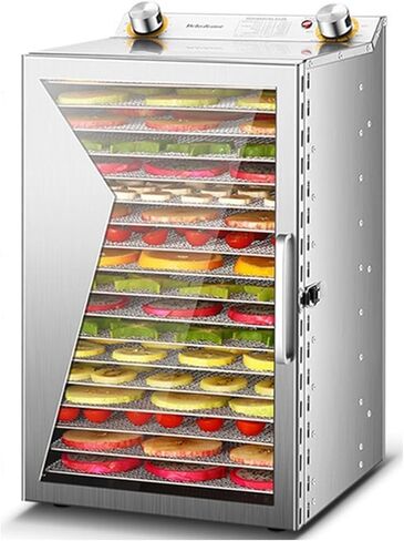 Commercial Freeze Dryer Machine for Food, 6-18 Layer Dehydrator with Timer & 30-90℃ Temp Control, Ideal for Jerky, Fruits, Vegetables, Meat & Herbs in Kuwait