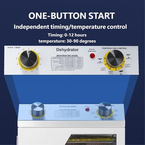 Commercial Freeze Dryer Machine for Food Dehydration, 12 Layers, Timer Control & Temp 30-90℃, Ideal for Jerky, Fruits, Vegetables, Meat & Herbs in Kuwait