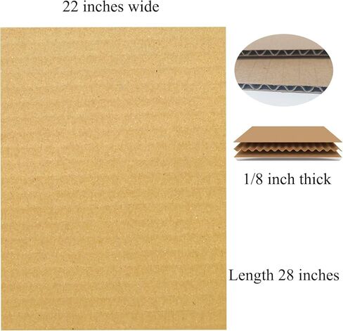 22 × 28 بوصة من الورق المقوى المموج، 12 حزمة من لوحات البطاقات المسطحة 1/8 بوصة فكر في التعبئة والتغليف والشحن والبريد والحرف اليدوية ولوحة الملصقات واللافتات والرسم in Kuwait
