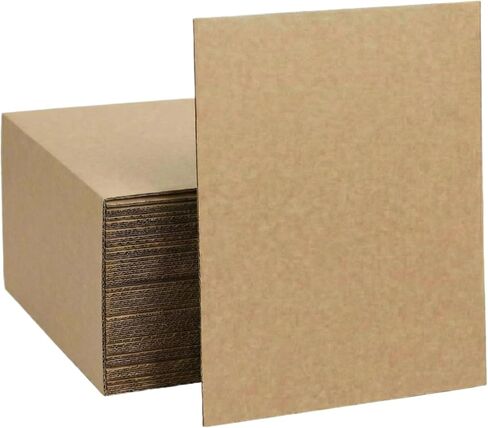 Flat Cardboard Sheets for Crafts - 8.5x11 Inch Bulk Corrugated Cardboard Sheets & 3 mm Thick Chipboard for Mailer Inserts & Dividers - Craft Board & Backing Board for DIY Crafts,50 pack in Kuwait