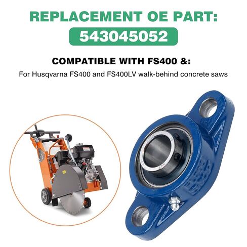 Pillow Block Bearing Set 543045052 for Husqvarna FS400 & FS400LV Walk Behind Concrete Saw，Replace OEM Part 543045052，Direct Fit in Kuwait