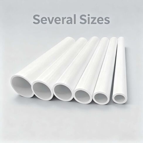 YSIL 2 "أنبوب PVC بطول 1FT Sch40 درجة الأثاث للمنزل والمزرعة والحديقة وورش العمل باللون الأبيض 2 حزمة in Saudi Arabia