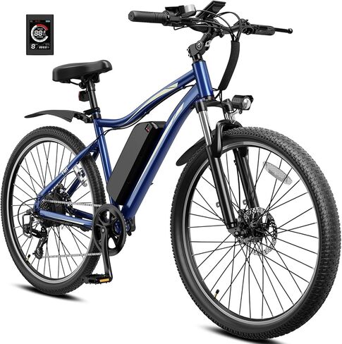 دراجة كهربائية Heybike للبالغين، دراجة جبلية كهربائية بسرعة 28 ميلاً في الساعة، محرك ذروة 1200 وات، ما يصل إلى 50 ميلًا، بطارية قابلة للإزالة 480 وات في الساعة، إطارات 27.5 بوصة، 7 سرعات ونظام تعليق أمامي in Kuwait