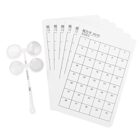 Eyesight Tester Optometry Lens Flipper Ophthalmic 4 Units Optical Flipper with 6Pcs with Visual Card Flip Trial Lens Confirmation Optical Instrument (±200°) in Saudi Arabia