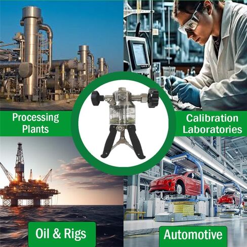معايرة المضخة اليدوية الهيدروليكية ذات الضغط العالي (النطاق: 0 إلى 600 كجم/سم²) مع مقياس الضغط والفراغ (النطاق: 0 إلى 700 بار / 0 إلى 10000 رطل لكل بوصة مربعة) لمختبرات المعايرة | الموديل: SK-2300 in Kuwait