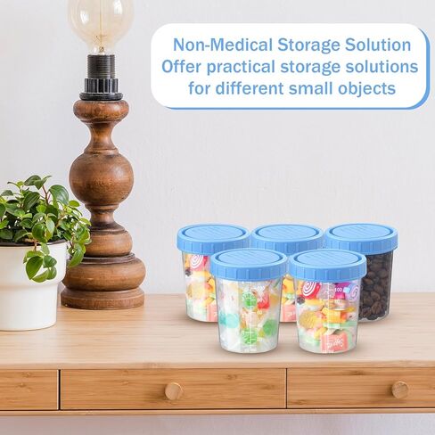 Geiserailie 100 Pcs Disposable Specimen Cup Urine Pee Cups for Testing 4oz Specimen Container with Leak Proof Screw on Lids for Safe Urinalysis Pee Stool Sample Collection Analysis in Saudi Arabia