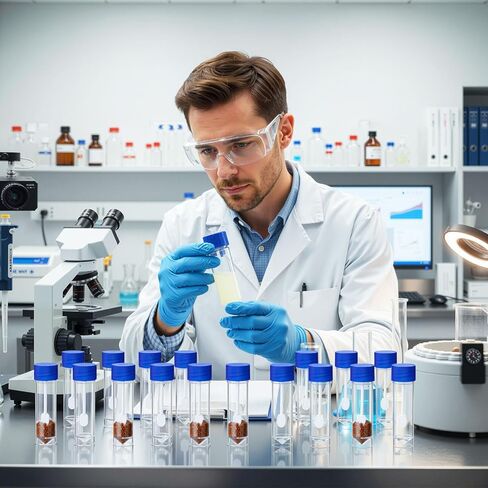 Ceenna 20 Pcs 25-30ml Stool Specimen Cup Stool Container with Spoon Lid Clear Sample Collection Cup with Spoon and Leak Proof Screw on Covers for Testing Laboratory in Saudi Arabia