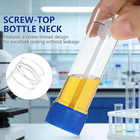 طقم حاوية عينات البراز، 10 قطع كوب عينات سعة 25-30 مل مع ملعقة بأغطية، حاوية بلاستيكية لجمع البراز، أكواب بول للاستخدام الطبي المختبري in Kuwait