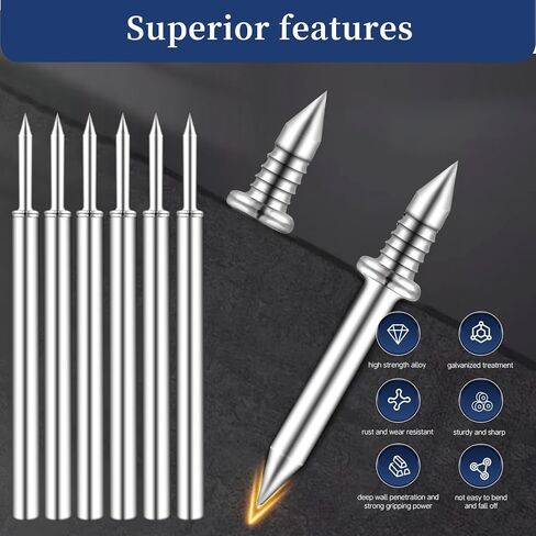 600 PCS Fxdoeyj Double Headed Skirting Seamless Nails, Double Sided Invisible Nails, No Mark with 6 Tools, for Furniture, MDF or Solid Wood Baseboards & Trim Casing Work - 0.67" x 0.39" in Saudi Arabia