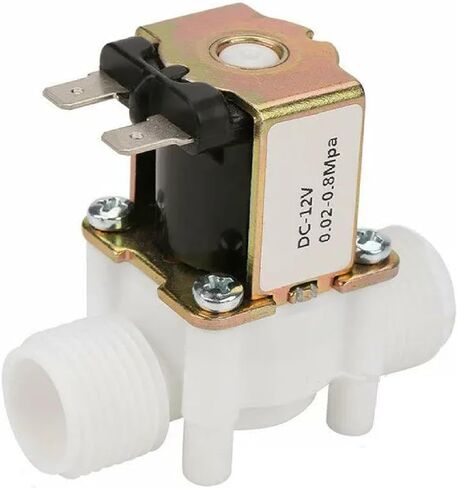 DC 12V Normally Closed Plastic Solenoid Valve, 1/2 Inch, Diaphragm Structure, Water and Air Flow Control Switch (1/2" 12V Normally Closed) in Saudi Arabia