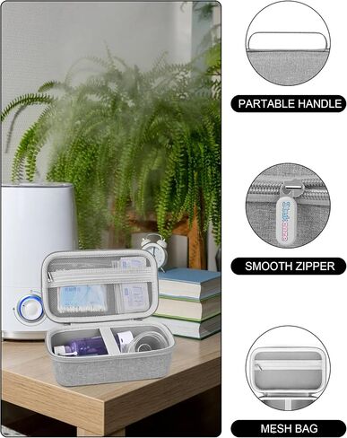 Asthma Inhaler Case Portable Nebulizer and Spacer Storage for Kids and Adults - Travel Carrying Case for Masks, Inhaler Holder (GREY) in Kuwait