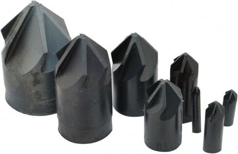 8-Piece M.A. Ford Countersink Set, 1/8" to 1" Head Diam, 82 Angle, 6 Flutes, High Speed Steel by Penn Tool Co. in Saudi Arabia