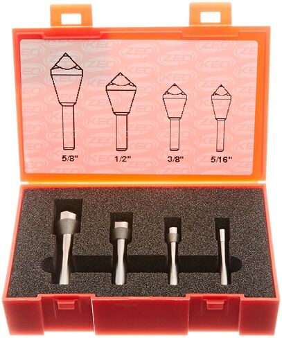 KEO 53528 Cobalt Steel Single-End Countersink Set, Uncoated (Bright) Finish, 90 Degree Angle, 5/16" - 5/8" Head Diameter in Saudi Arabia