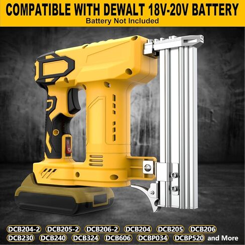 18 Gauge Brad Nailer Cordless لبطارية DeWalt 20V (بدون بطارية) ، 2 في 1 بطارية مسدس الأظافر/الأظافر الكهربائية مدعومة مدفوعة 2000 مسامير للخشب ، وادفع ما يصل إلى 1-1/4 في مسامير و Crown 7/8 في Staples in Kuwait