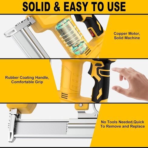 18 Gauge Brad Nailer Cordless لبطارية DeWalt 20V (بدون بطارية) ، 2 في 1 بطارية مسدس الأظافر/الأظافر الكهربائية مدعومة مدفوعة 2000 مسامير للخشب ، وادفع ما يصل إلى 1-1/4 في مسامير و Crown 7/8 في Staples in Kuwait